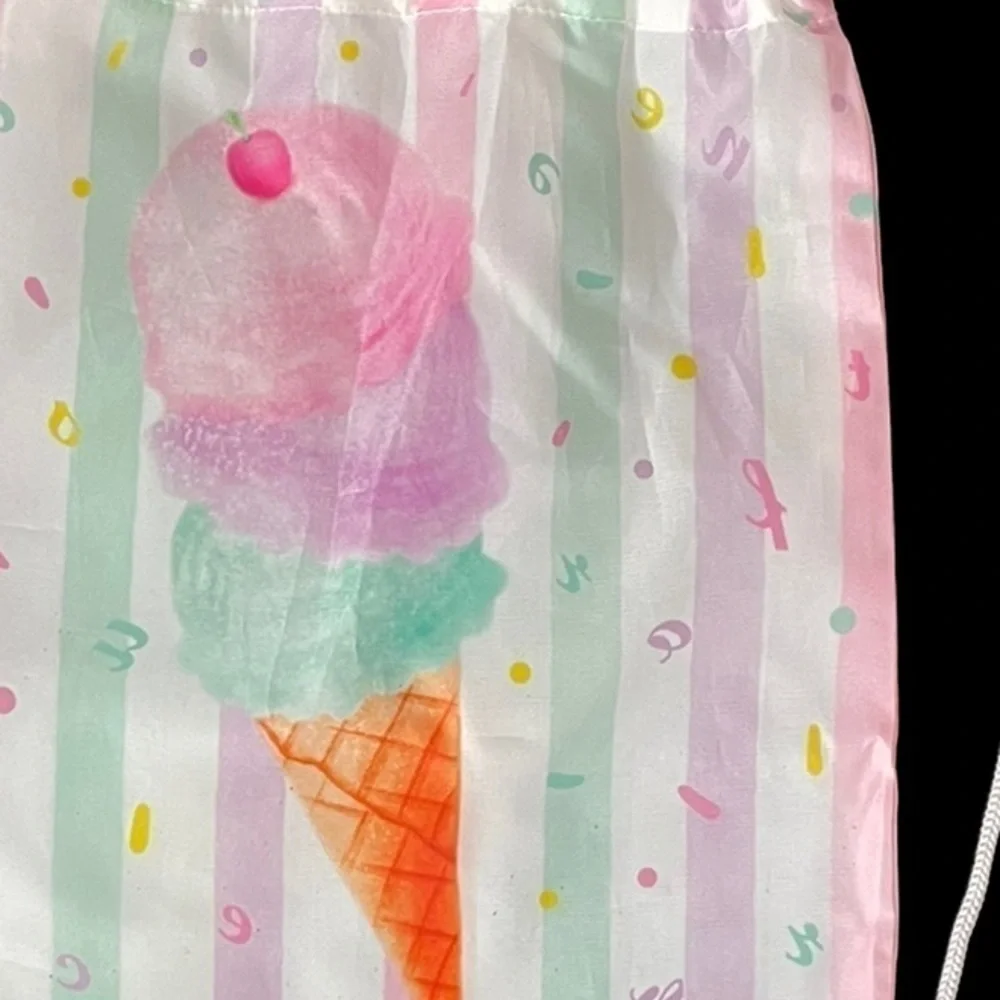 Ice cream pastel Washable Backpack Wrap Bag draw string bag